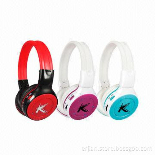 Earbuds in Foldable, Fashionable Design, Super Bass Sound with TF Card Slot and FM Radio